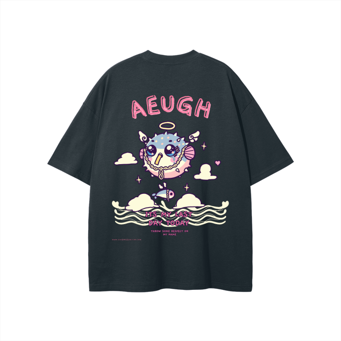 "AEUGH" Oversized Tee