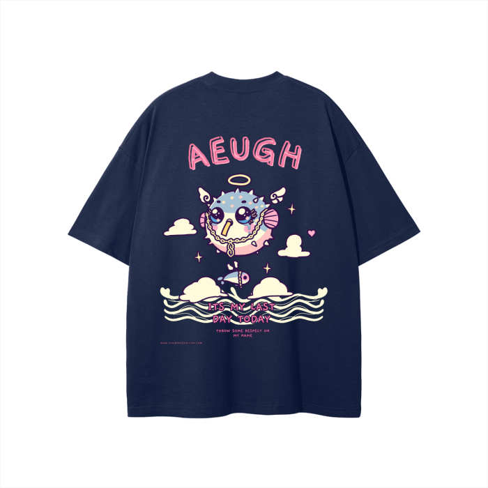 "AEUGH" Oversized Tee