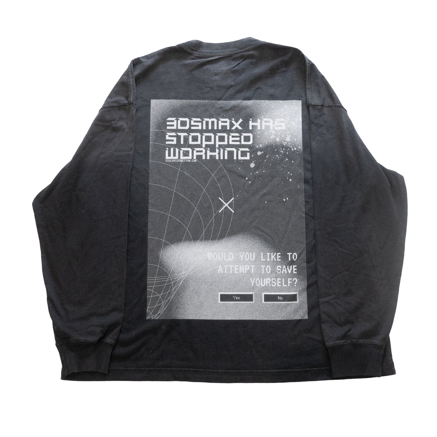 "3dsmax has Crashed" Long Sleeve Tee
