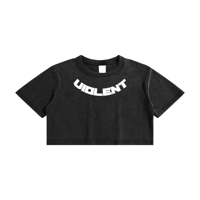 "Violent Priest" Crop Tee