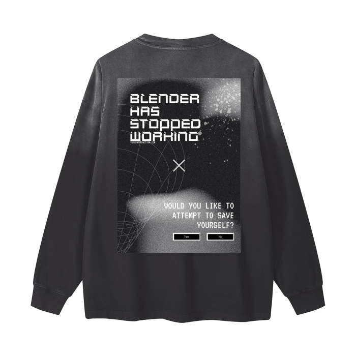 "Blender has Crashed" Long Sleeve Tee