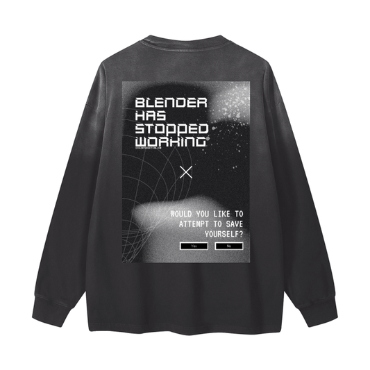 "Blender has Crashed" Long Sleeve Tee