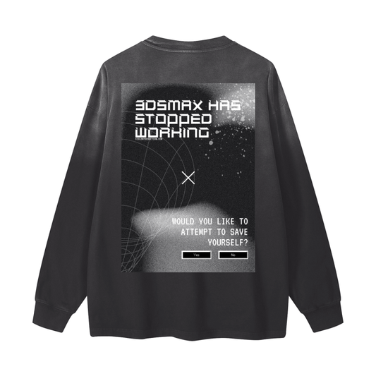 "3dsmax has Crashed" Long Sleeve Tee