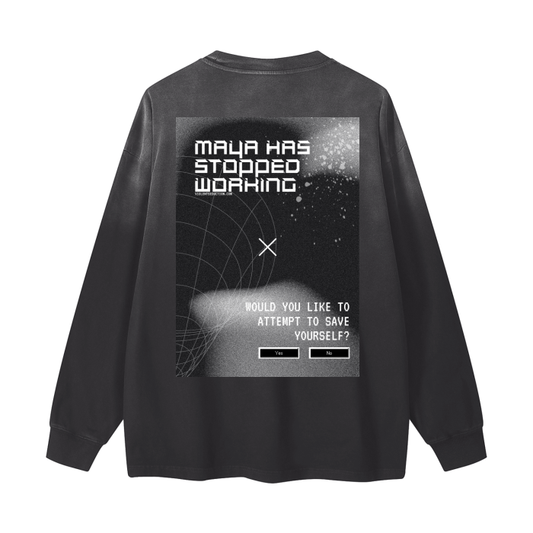 "Maya has Crashed" Long Sleeve Tee