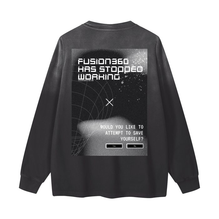 "Fusion360 has crashed" Long Sleeve Tee