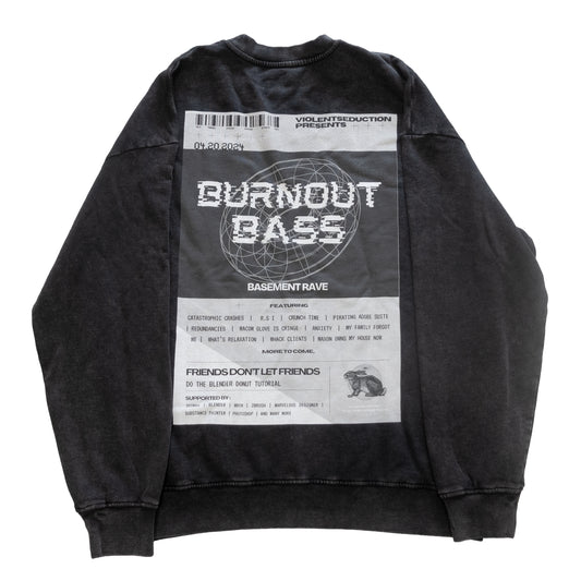 "Burnout Bass" Oversize Sweatshirt